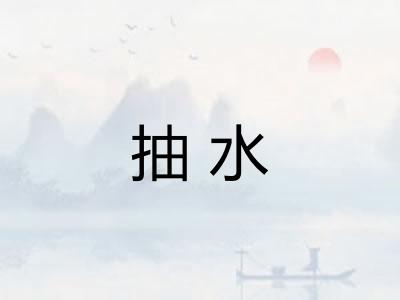抽水 抽水