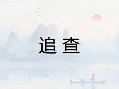 追查 追查