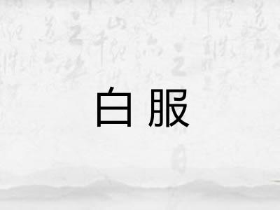白服