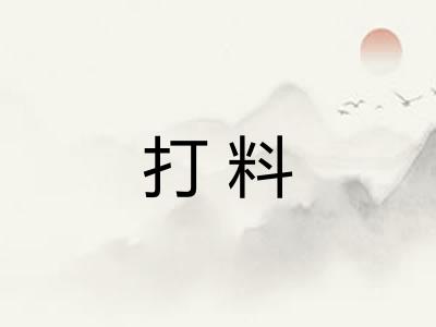 打料 打料