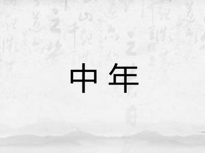 中年 中年