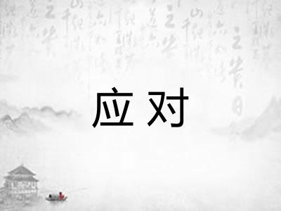 应对 应对