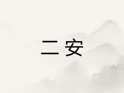 二安 二安