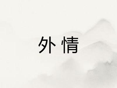 外情 外情