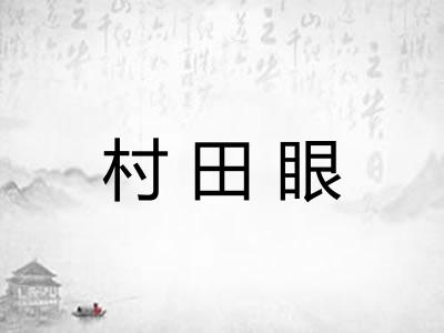 村田眼 村田眼