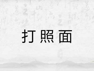 打照面