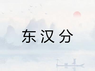 东汉分 东汉分