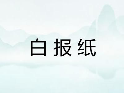 白报纸
