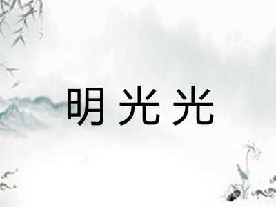 明光光 明光光