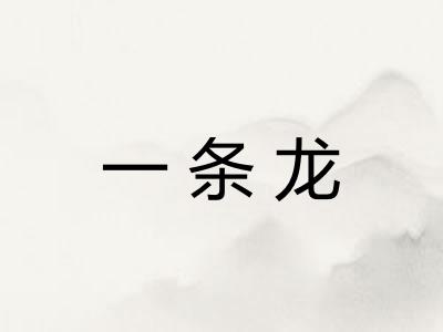 一条龙 一条龙