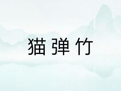 猫弹竹 猫弹竹