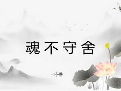 魂不守舍 魂不守舍