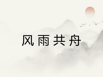 风雨共舟 风雨共舟