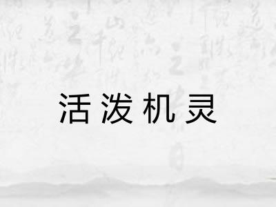 活泼机灵 活泼机灵