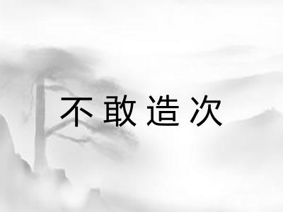 不敢造次 不敢造次