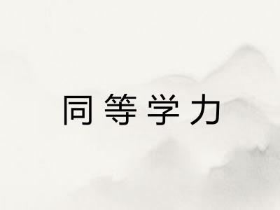 同等学力 同等学力