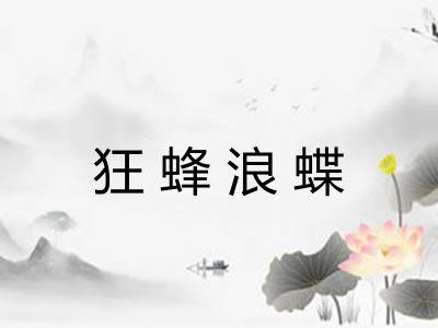 狂蜂浪蝶 狂蜂浪蝶