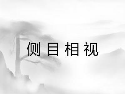 侧目相视 侧目相视