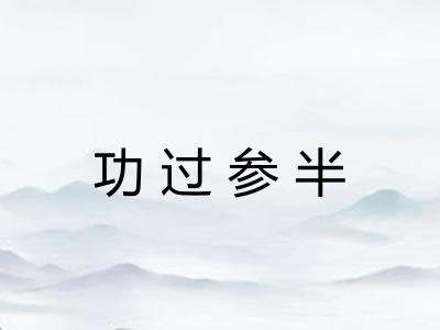 功过参半 功过参半