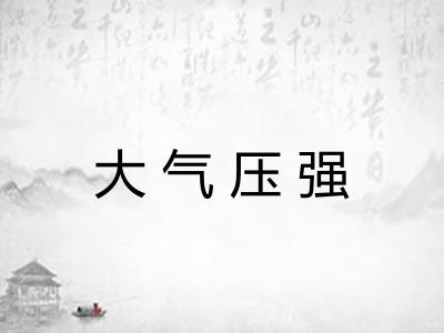 大气压强 大气压强