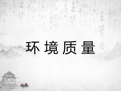 环境质量 环境质量