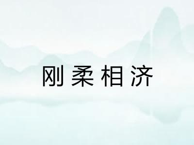 刚柔相济 刚柔相济