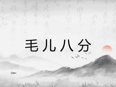 毛儿八分 毛儿八分