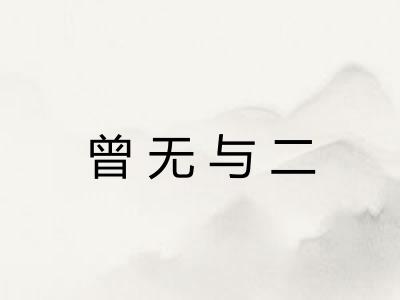 曾无与二 曾无与二