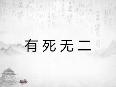 有死无二 有死无二