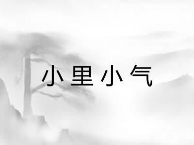 小里小气 小里小气